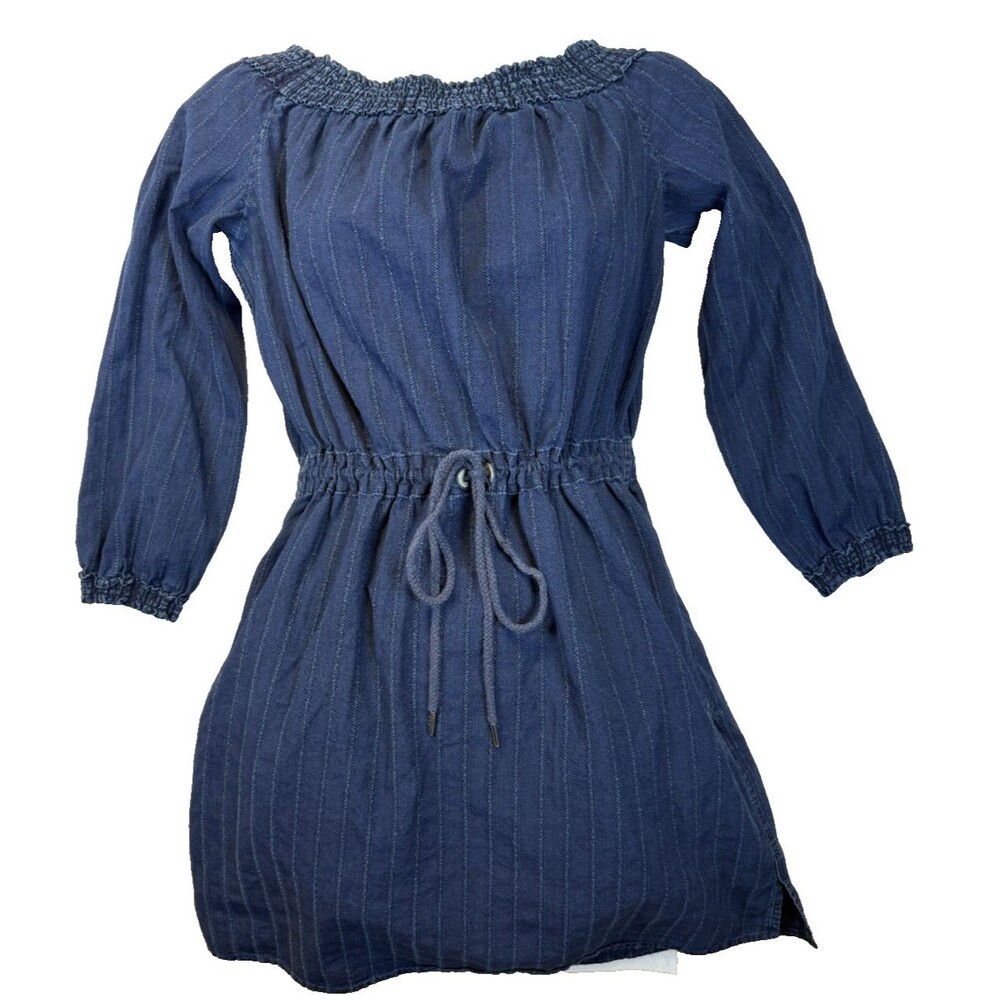 REPAIR Rag & Bone Drew Dress Size M Indigo Chambray FLAWED Tear at Pocket